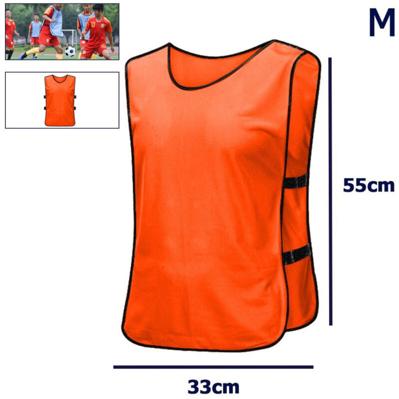 foto del prodotto trade shop traesio pettorina da allenamento gilet casacca sportiva scuola calcio sport basket color arancione m