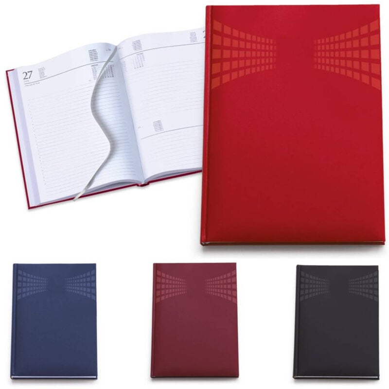 foto del prodotto trade shop traesio agenda pocket tascabile giornaliera anno chiusura elastico 9x15cm agendina color 