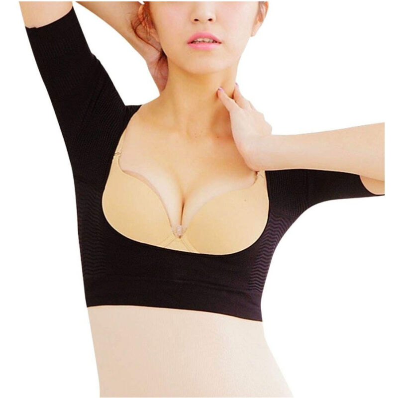 foto del prodotto trade shop traesio top modellante nero shapers sostegno seno braccia spalle donna tg. l xl fascia 