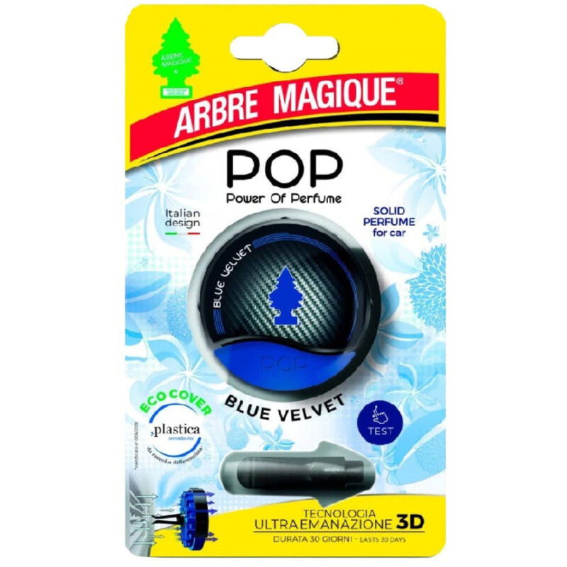 foto del prodotto trade shop traesio arbre magique pop profumatore deodorante auto fragranza profumazione blue velvet 
