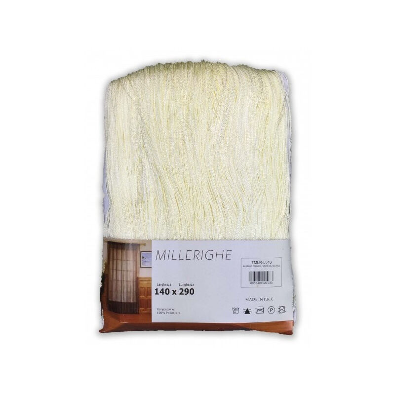 foto del prodotto tenda millerighe a fili sfumati 140 x 290 cm per interni divisoria decorativa panna naturale trade shop traesio