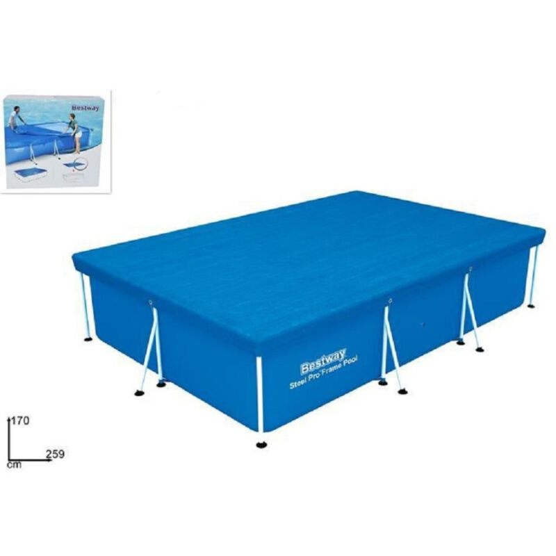 foto del prodotto telo copertura per piscina steel pro 259x170x61cm fuori terra rettangolare 58105 trade shop traesio