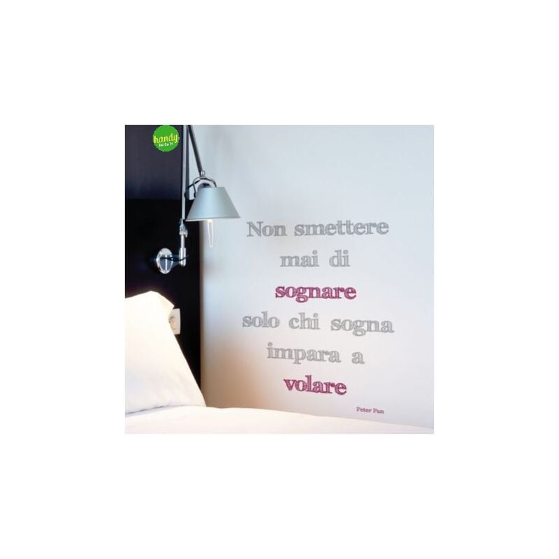 foto del prodotto sticker sognare volare crearreda adesivo murale frasi famose natura geometrie fantasie 47x67 cm