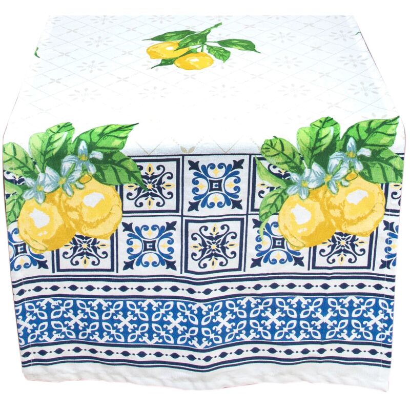 foto del prodotto elegante runner da tavolo 45x150 cm, decorazione moderna per la tavola, ideale per cene ed eventi, 100 cotone, collezione lavanda e olivo