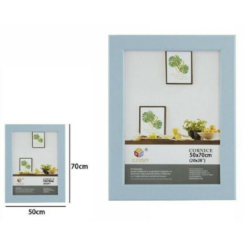 foto del prodotto trade shop traesio cornice per foto fotografie quadri tele dimensioni 50 x 70 cm azzurra 