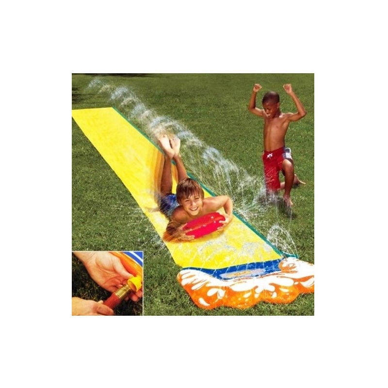 foto del prodotto trade shop traesio acqua scivolo ferroviario 488 x 71 cm gioco piscina esterno giardino water zone 