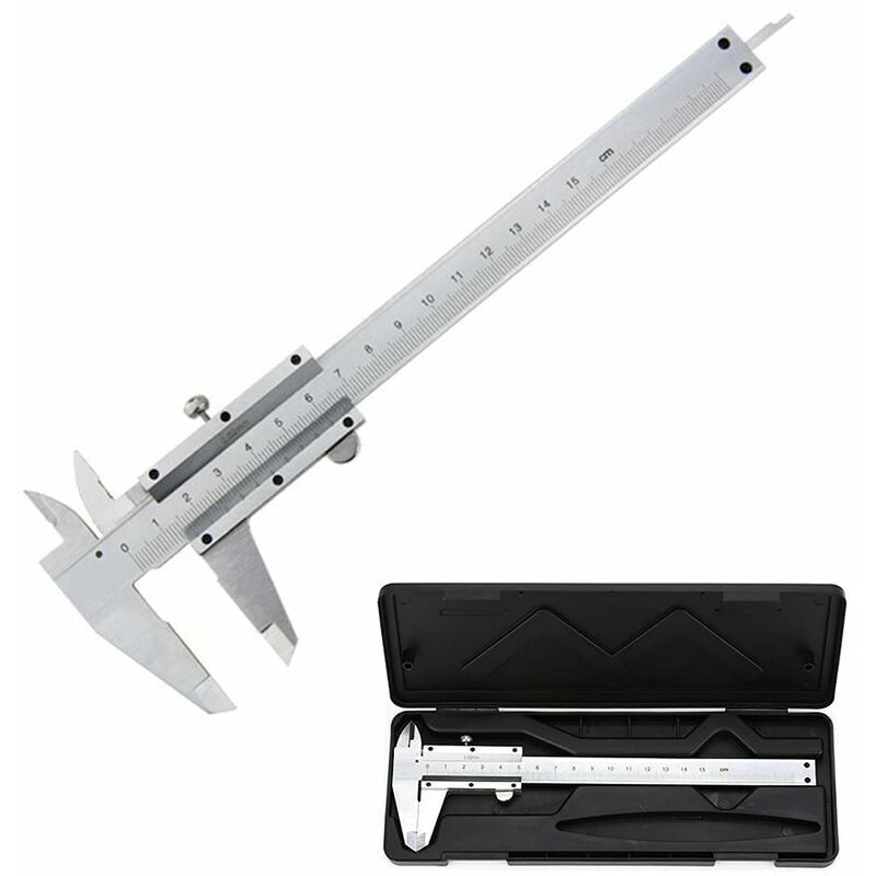 immagine 0 del prodotto calibro a corsoio, calibro a corsoio analogico in acciaio inossidabile da 150 mm 0,02 mm, strumento micrometrico ad alta precisione con misurazione