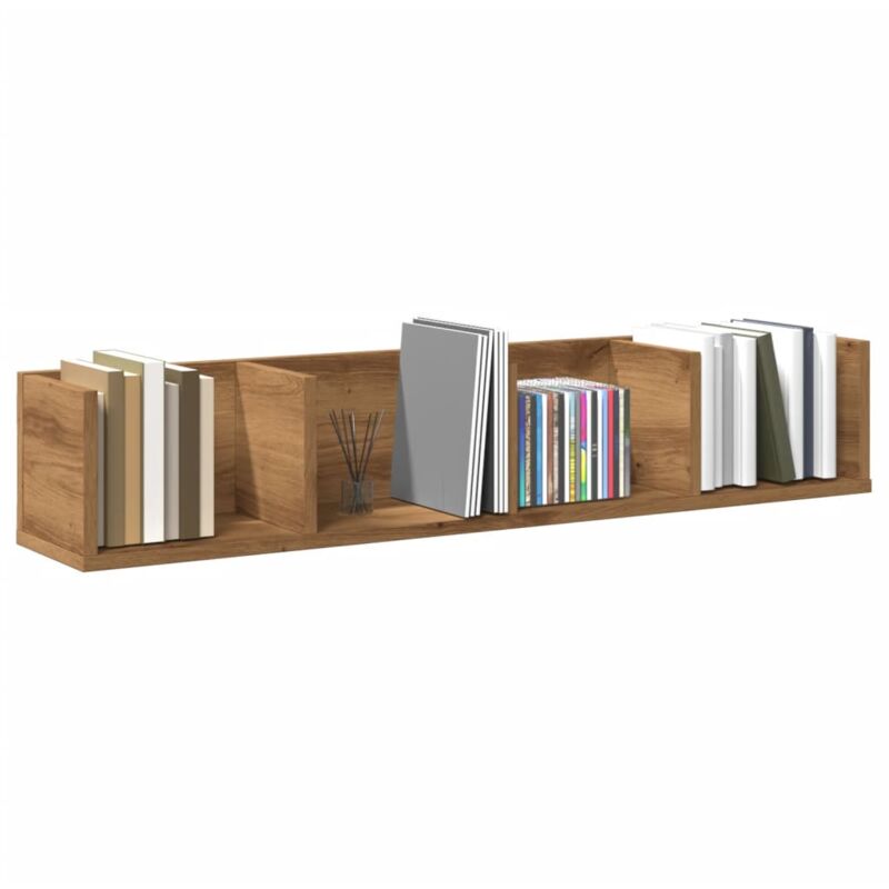 foto del prodotto vidaxl mensola a muro cd artigianale 100x18x18 cm legno multistrato