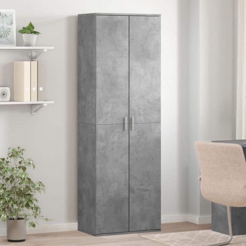 foto del prodotto vidaxl credenza grigio cemento 60x35x180 cm in legno multistrato