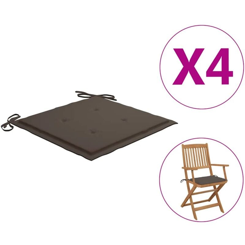 foto del prodotto furniture limited cuscini per sedie da giardino 4 pz tortora