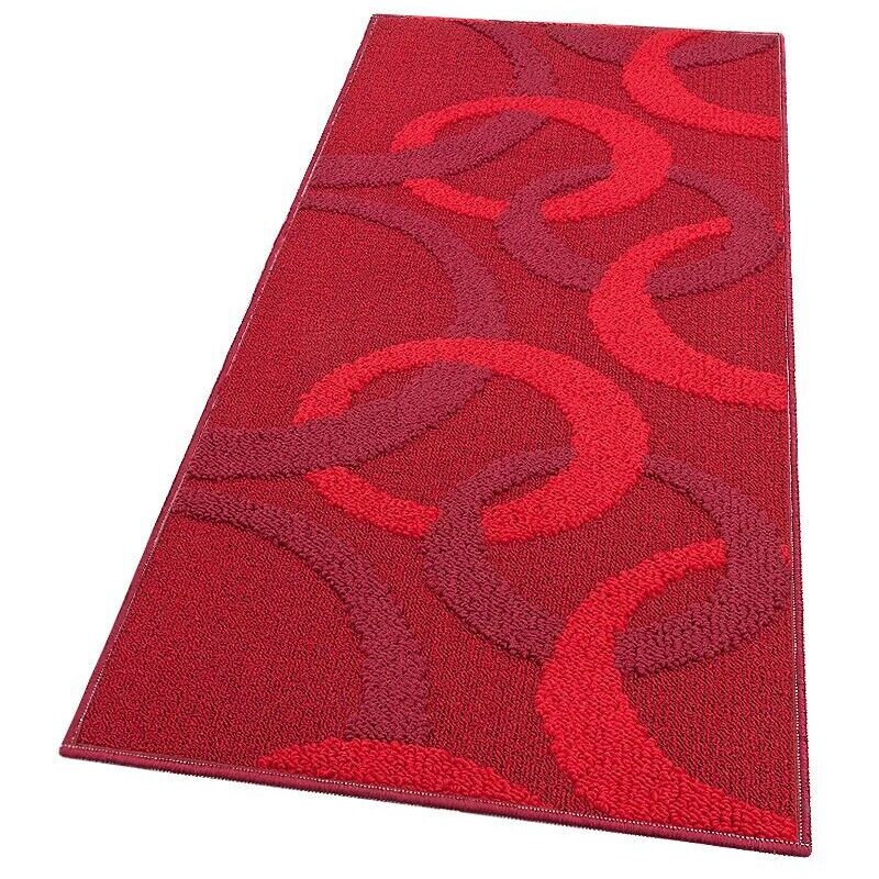 foto del prodotto emmevi mv s.p.a. tappeto cucina tridimensionale cerchi 3d assorbente morbido moderno antiscivolo bordeaux 50x100 cm