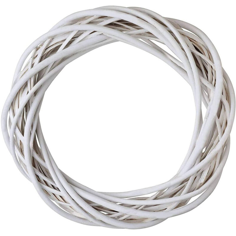 foto del prodotto trade shop traesio ghirlanda dietroporta in legno bianco intrecciato 30 cm decorazioni porta natale 