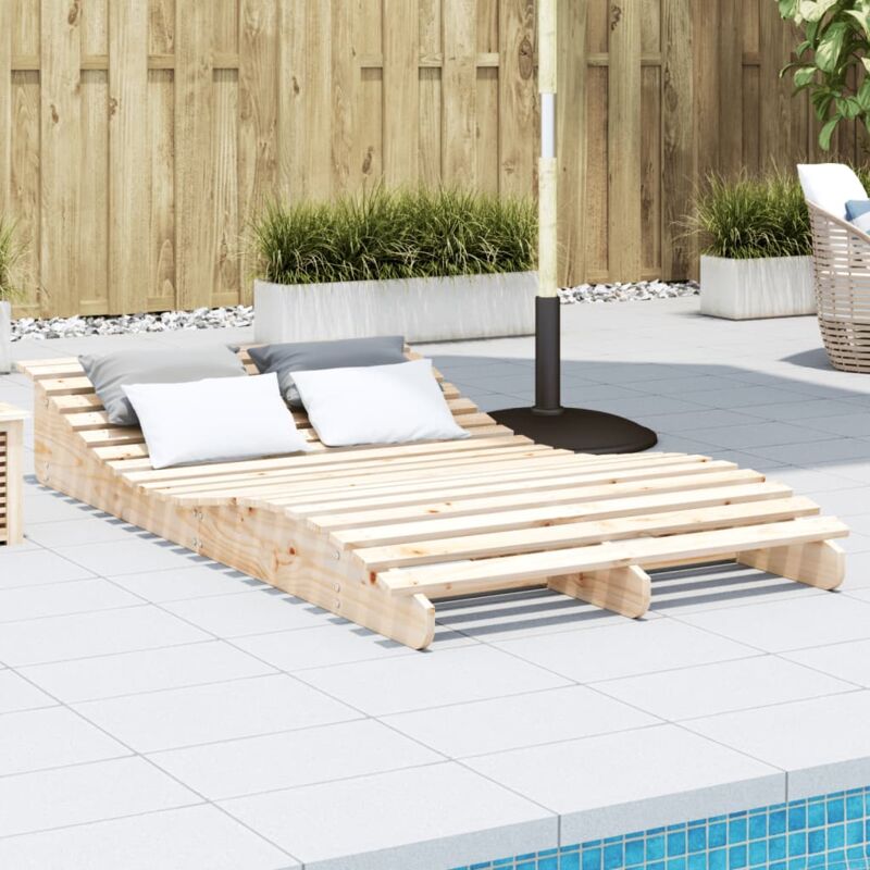 foto del prodotto vidaxl lettino prendisole 205x110x31,5 cm in legno massello di pino