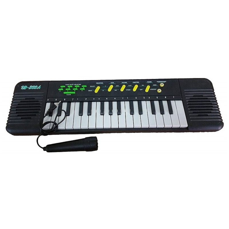 foto del prodotto trade shop traesio tastiera pianola 32 tasti 2 toni con microfono 8 12 melodie karaoke elettrica 