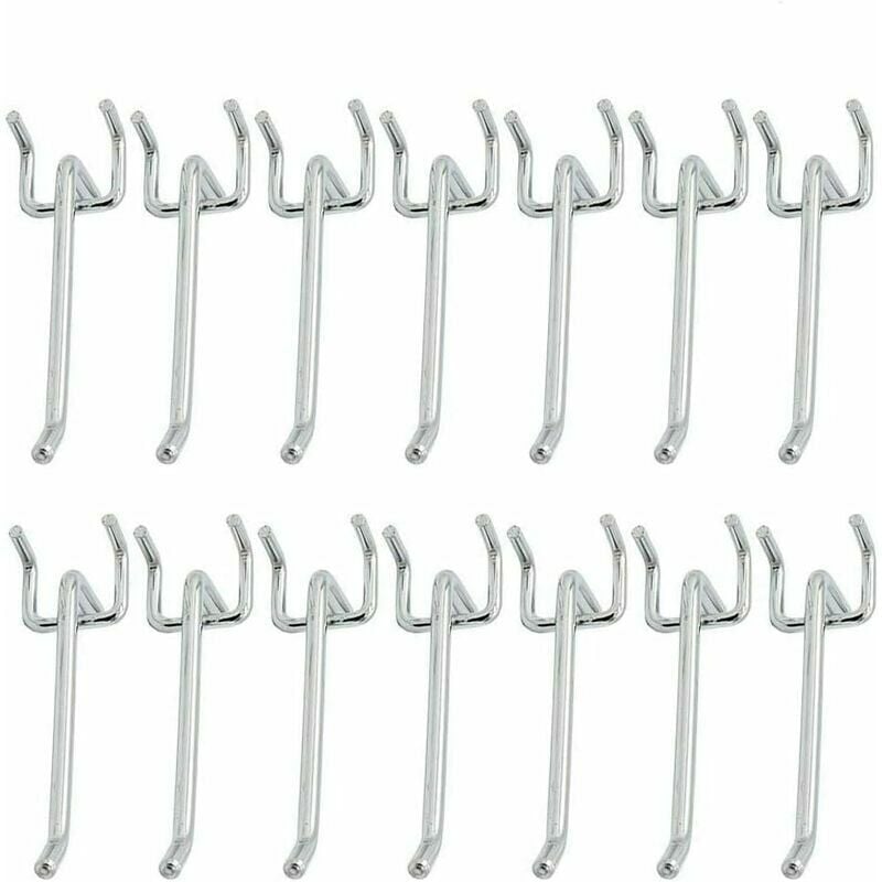 foto del prodotto ganci per pannelli, ganci in metallo perforato da 48 pezzi, gancio per pannello forato, ganci perforati, per esposizione al dettaglio, prodotti