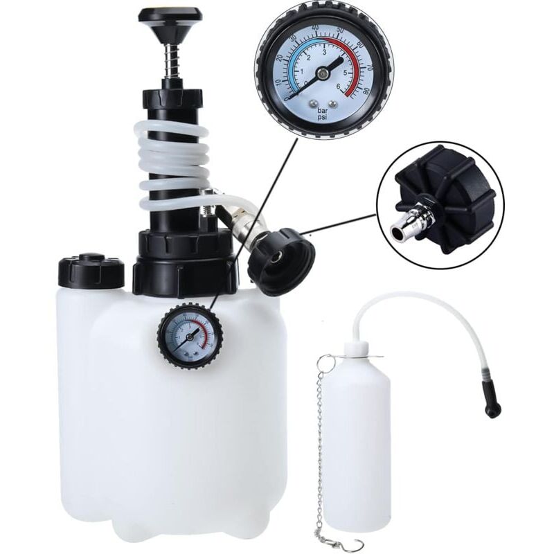 foto del prodotto 3l purgeur de liquide frein voiture purge purgeur de freins adaptateur e20 universel de kit vidange de frein manuel