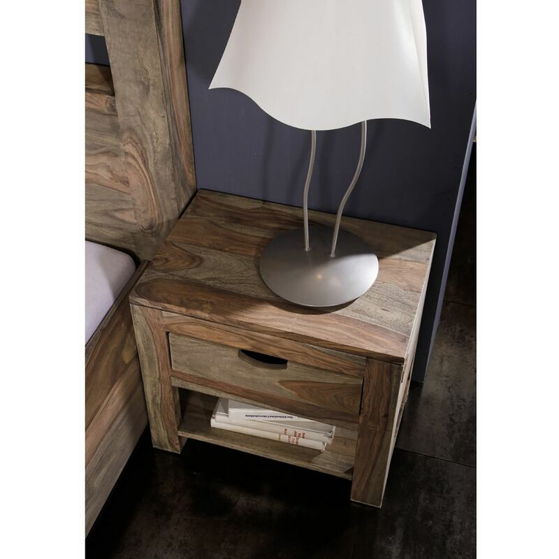 foto del prodotto comodino in legno di sheesham palissandro 50x35x45 grigio scuro oliato nature grey 91