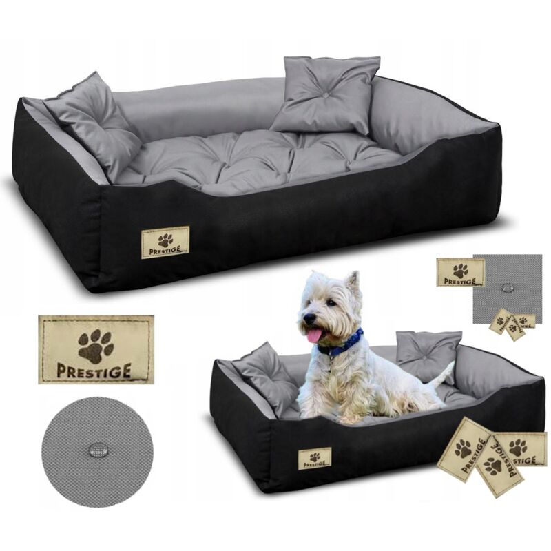 foto del prodotto letto per cani box prestige 100x75 cm, impermeabile, grigio