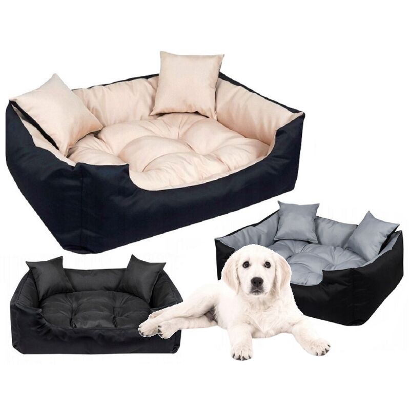 foto del prodotto letto per cani ecco box 100x75 cm, impermeabile, beige