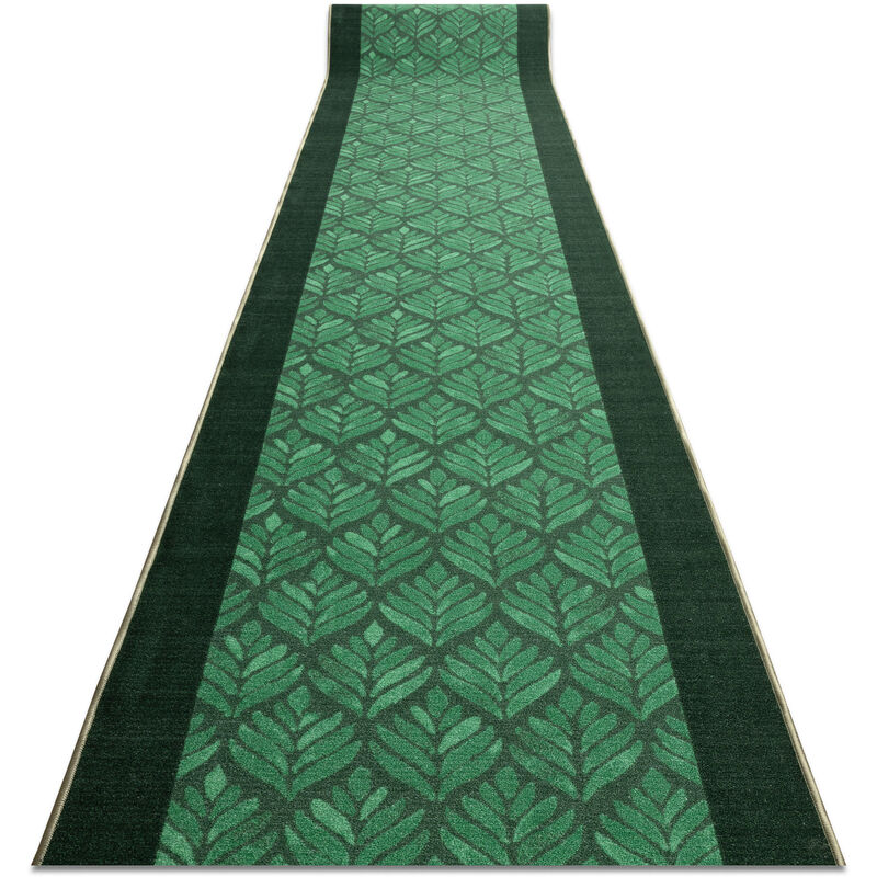 foto del prodotto passatoia antiscivolo li cie foglie, gomma verde 67cm green 67x100 cm