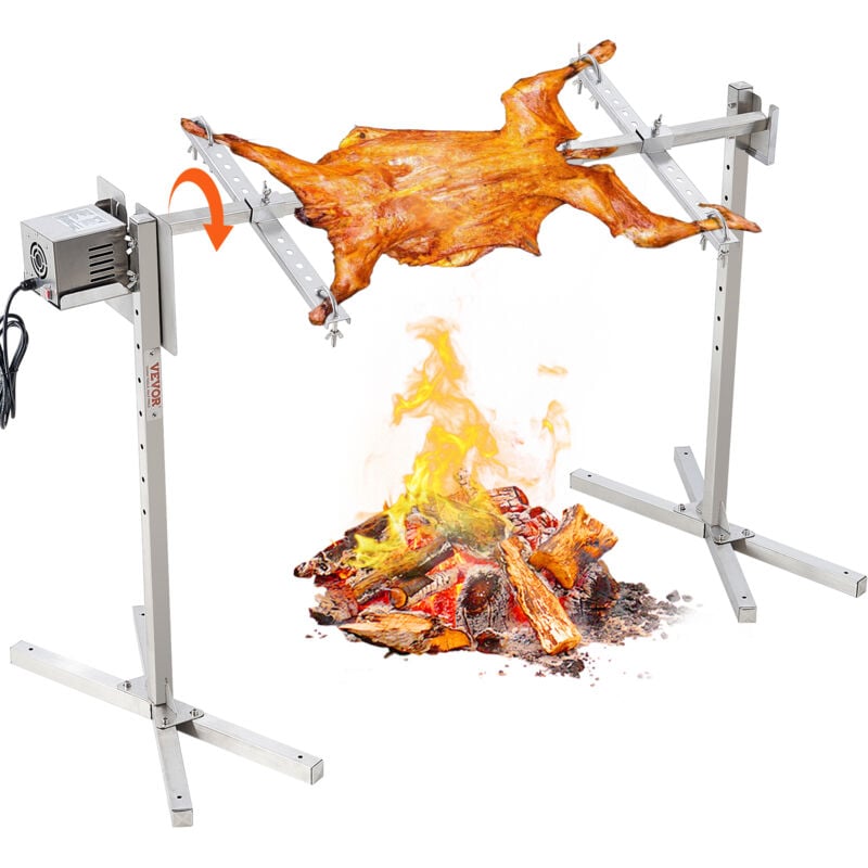 foto del prodotto vevor griglia per agnello, griglia per maialino, griglia per arrosto, griglia per barbecue carico max. 41 kg per maiale, agnello, motore elettrico