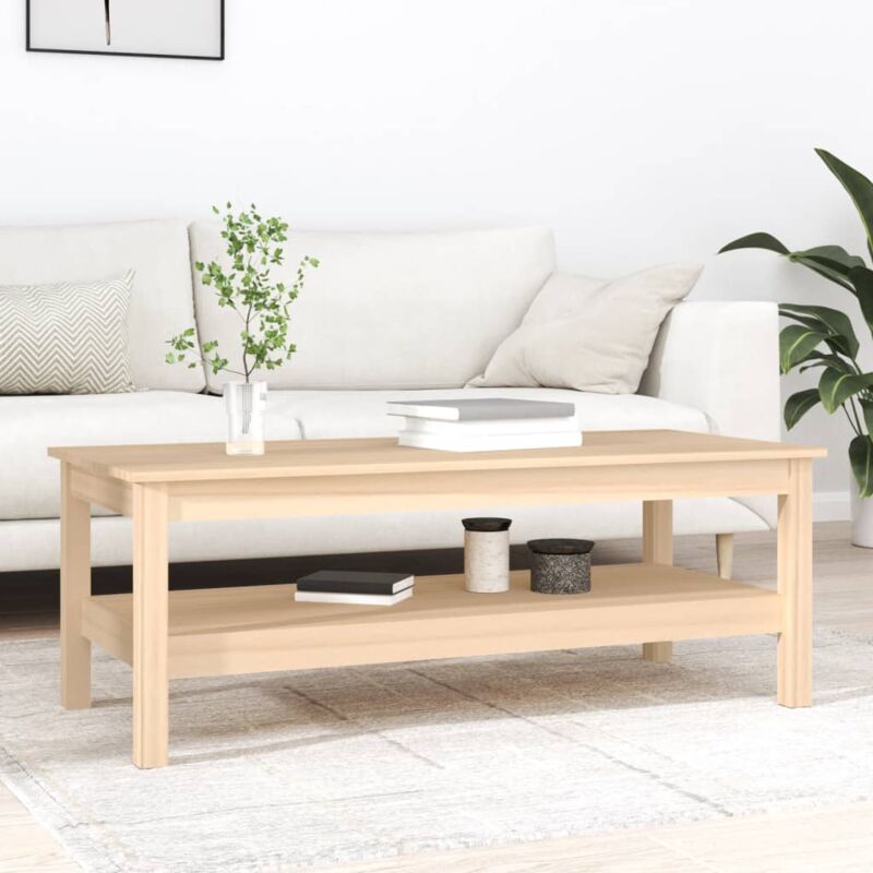 foto del prodotto vidaxl tavolino da salotto 110x50x40 cm in legno massello di pino
