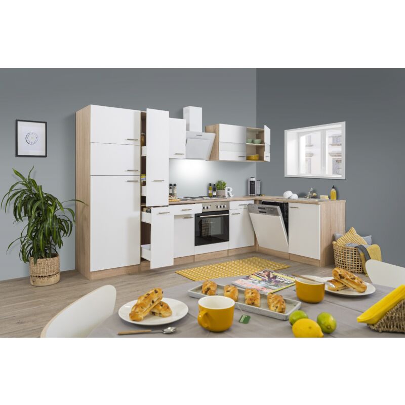foto del prodotto cucina blocco cucina blocco cucina ad angolo rovere bianco merle 310x172 cm respecta