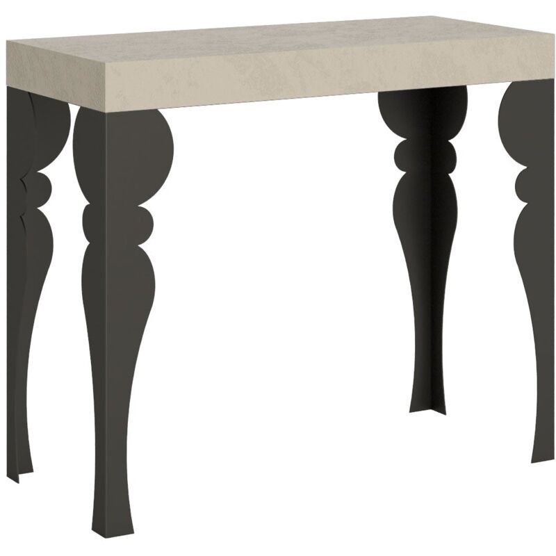 foto del prodotto consolle allungabile 90 300x40x77 cm paxon premium cashmere telaio antracite