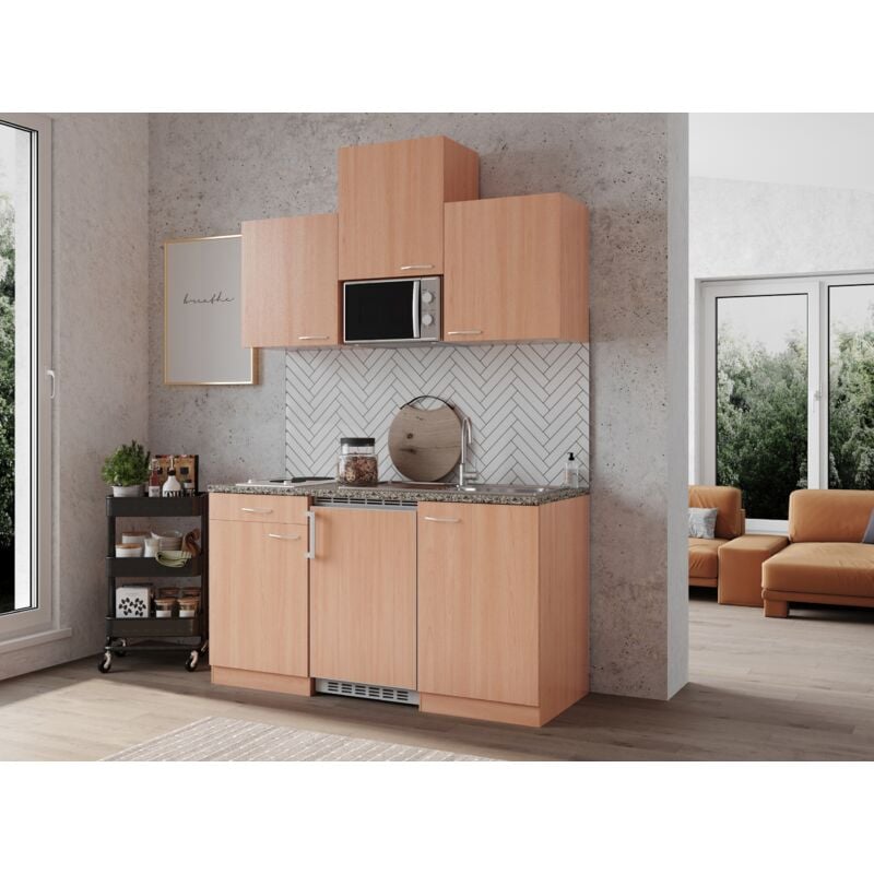 foto del prodotto cucina minicucina cucina singola blocco cucina blocco cucina faggio gerda 150 cm respecta