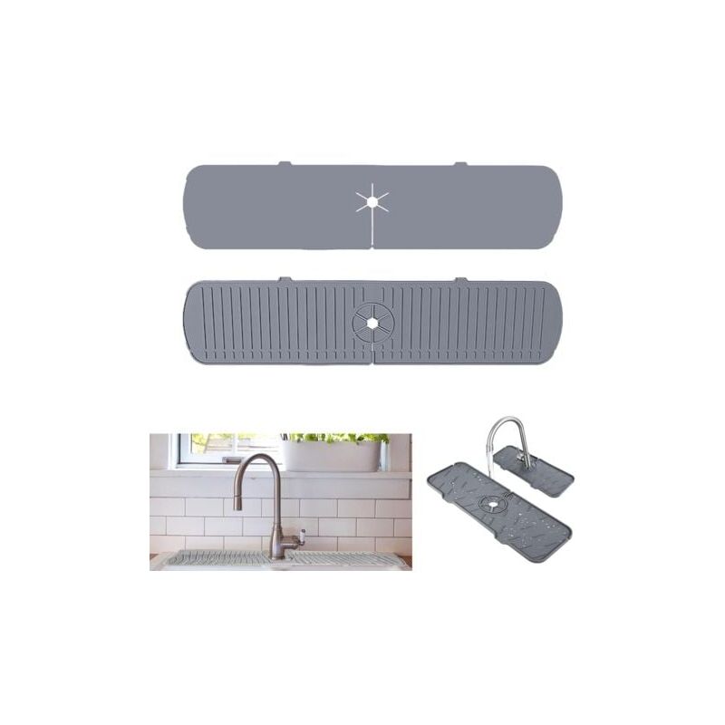 foto del prodotto tapis de drainage de protection de comptoir de salle de bains de cuisine de protection d vier de cuisine en silicone 350145mm