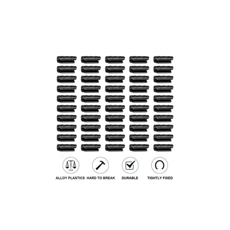 foto del prodotto lot de 50 clips pour serre de jardin 25mm pour fixation de filet pare soleil, film plastique