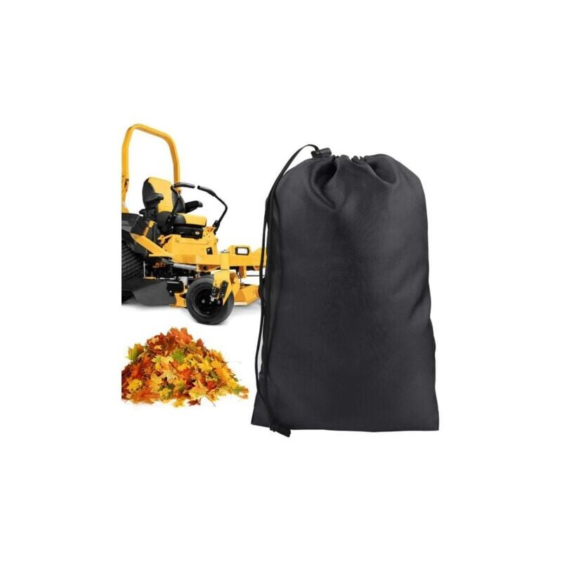 foto del prodotto sac herbe pour tracteur de pelouse, sac feuilles, capacit 244x142 cm, noir