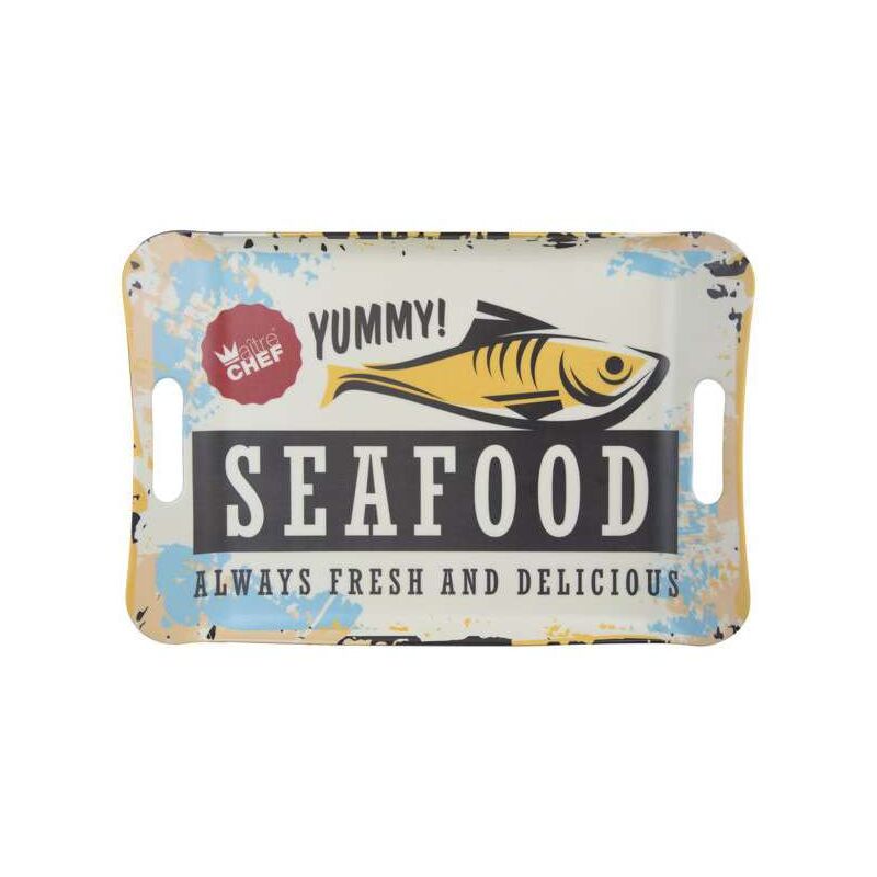 foto del prodotto vassoio melamina maniglie seafood cm 41x28 kb8