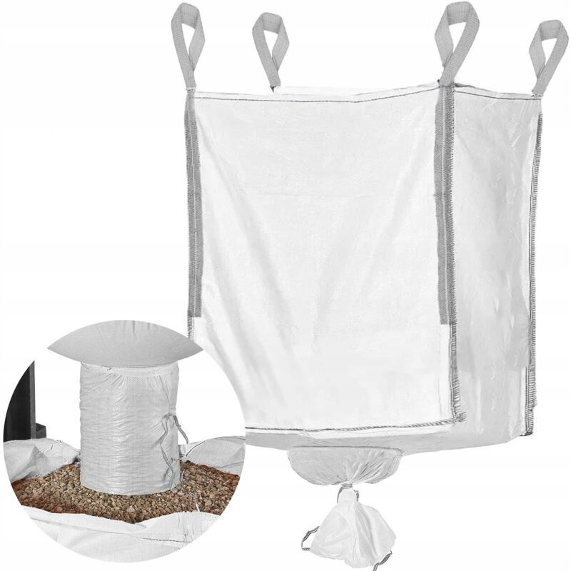 foto del prodotto springos sacco big bag con imbuto 1000kg sacchi di scarico forti per cereali fertilizzante 90x90x160
