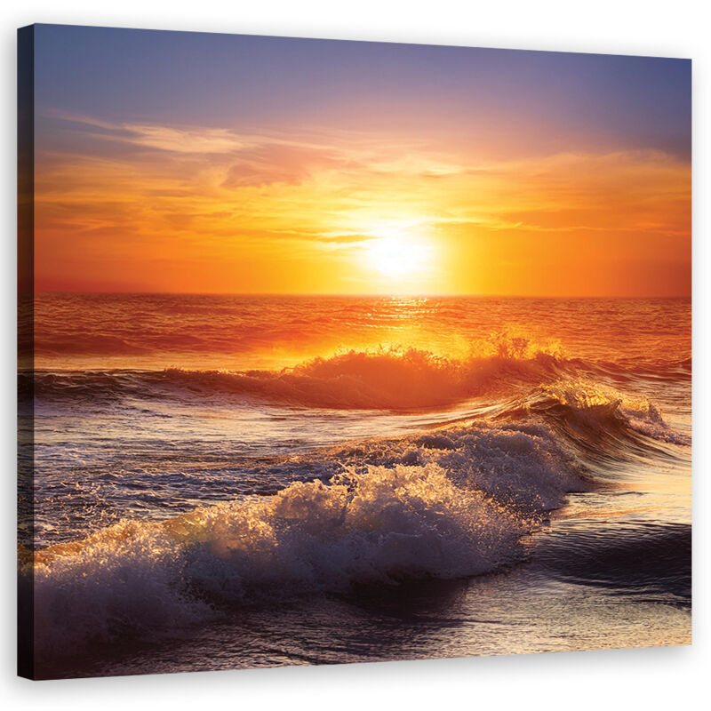foto del prodotto quadro su tela, mare onda natura 30x30