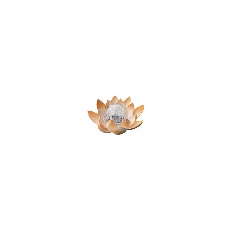foto del prodotto fiore di loto a led solare decorazione da giardino ecologica