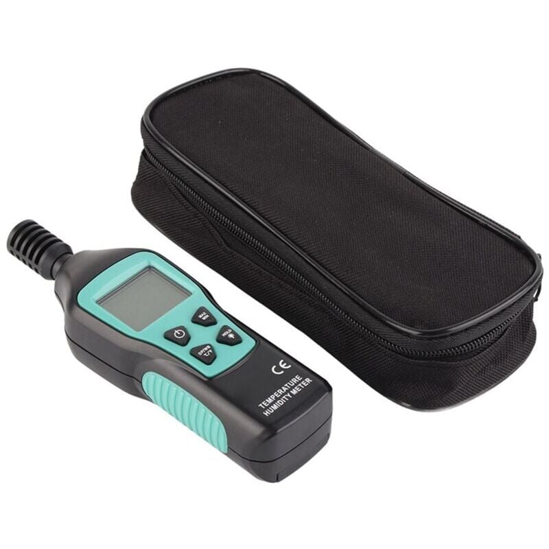 immagine 0 del prodotto snq igrometro digitale, misuratore di temperatura e umidit con display lcd con retroilluminazione, mantenimento dati, per industria, agricoltura e