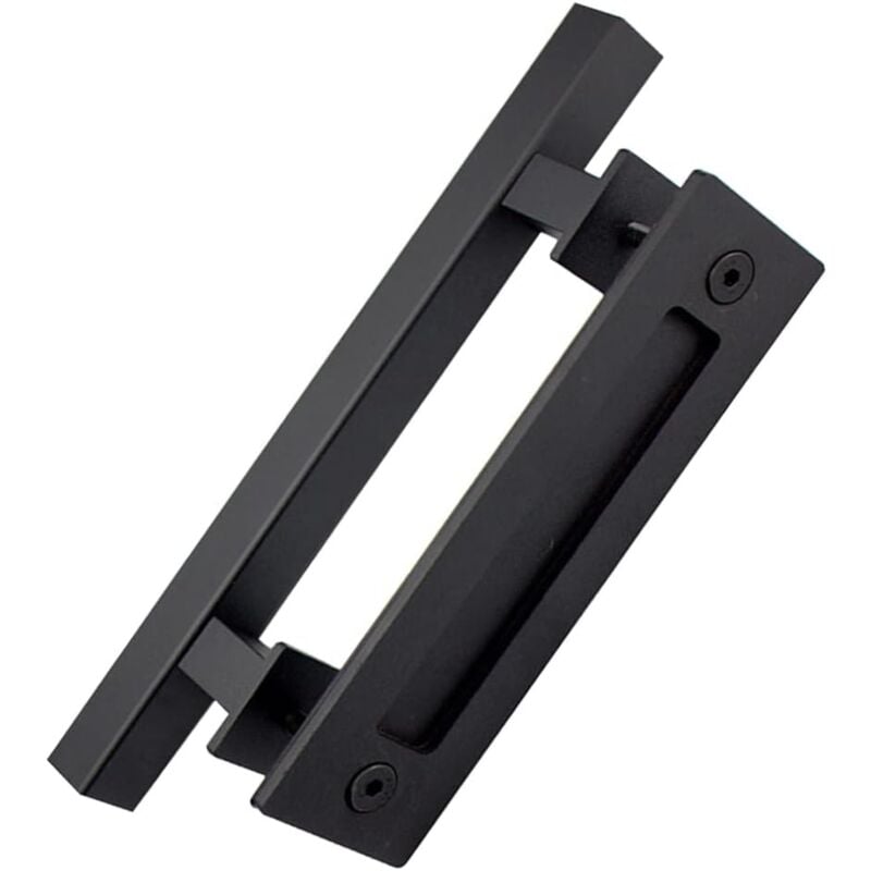 foto del prodotto alovez maniglia per porta scorrevole nera per porta del fienile, porta del bagno, porta scorrevole,