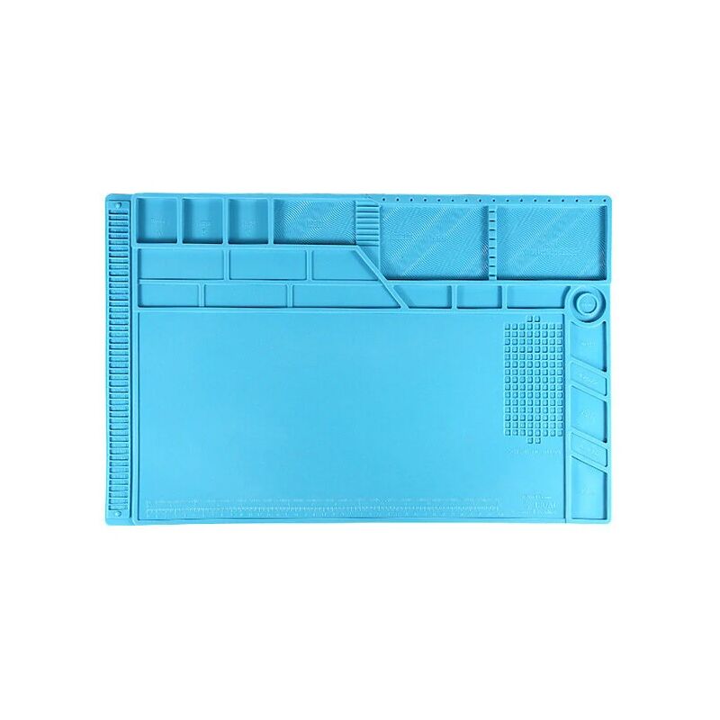 foto del prodotto zvd tappetino antistatico da 550x350mm, isolamento termico, tavolo da lavoro per riparazione di telefoni cellulari, con assorbimento magnetico