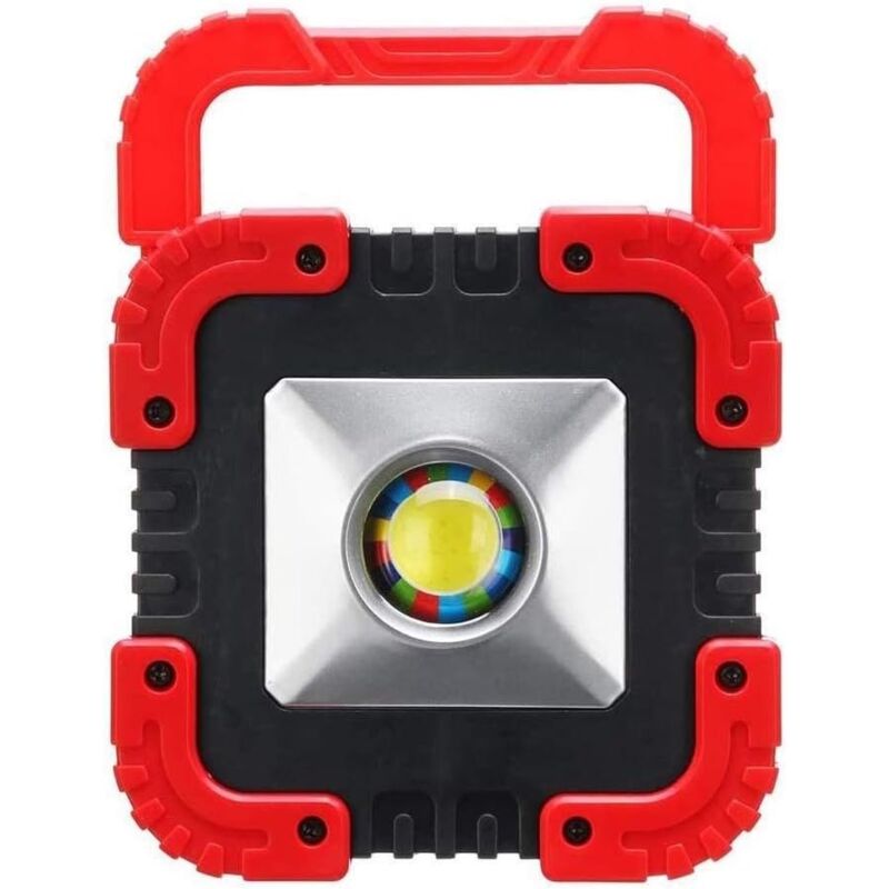 foto del prodotto faretto da esterno usb da 10 w, luce da lavoro, impermeabile, portatile, luce di emergenza, viaggio solare