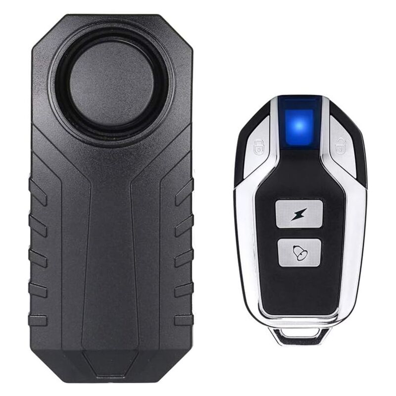 foto del prodotto zvd allarme moto bici senza fili sicurezza antifurto impermeabile con telecomando nero 
