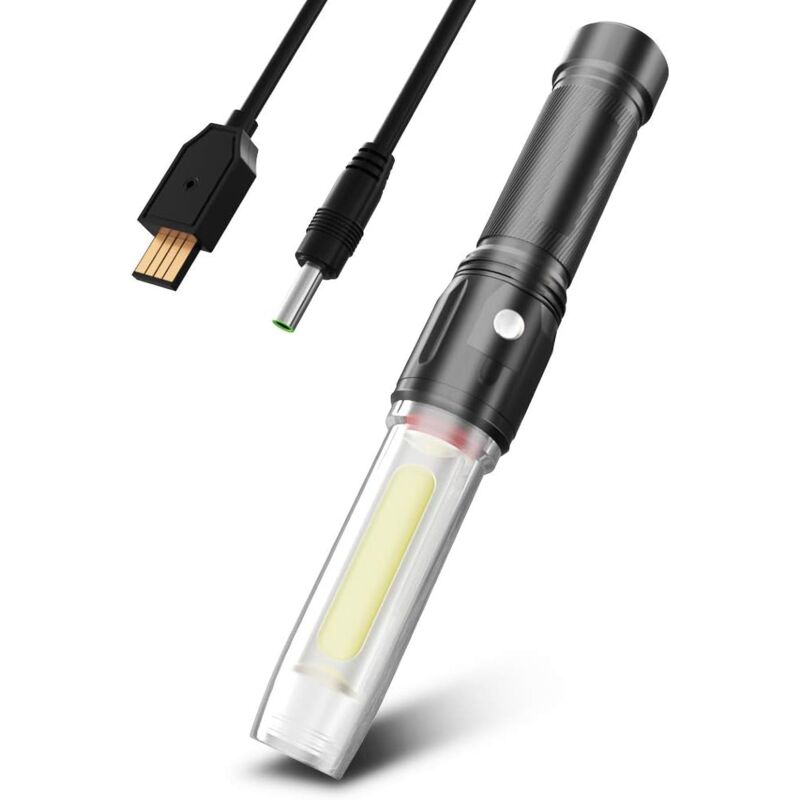 foto del prodotto nuova torcia magnetica ricaricabile luce da lavoro cob super luminosa, impermeabile, zoomabile