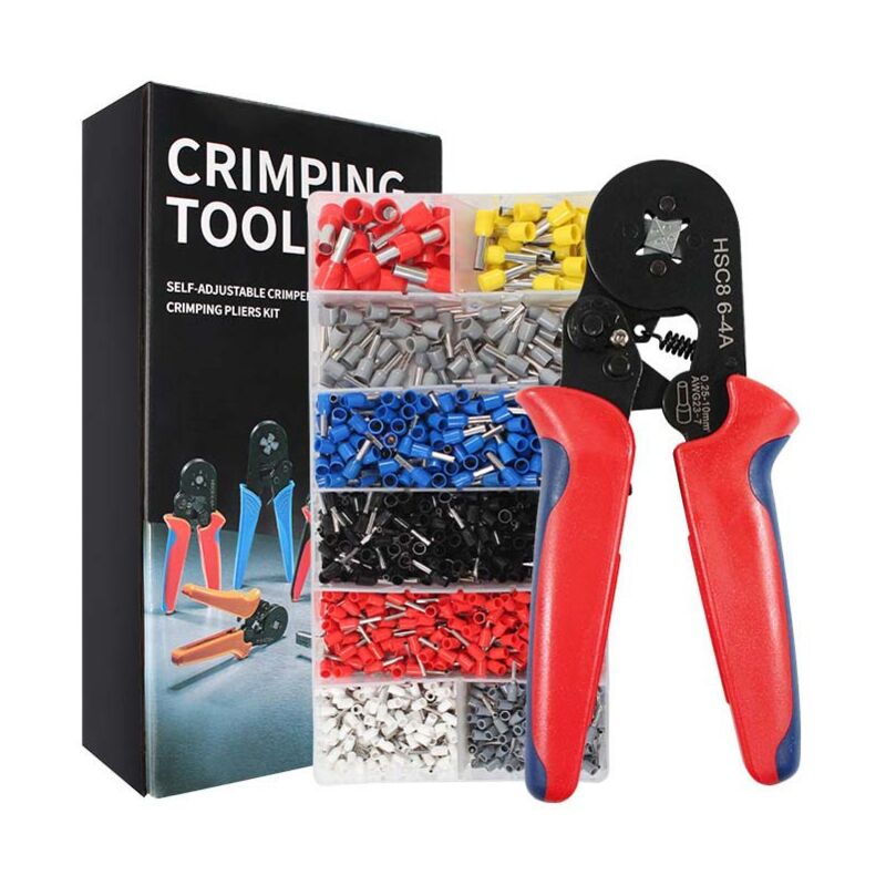 foto del prodotto zvd pinza crimpatrice con 1200 terminali isolati utensile per elettricisti