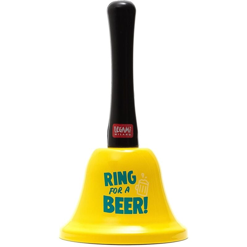 foto del prodotto legami campanella ring for beer, impugnatura ergonomica, 7,5 cm, tema beer, bel0002