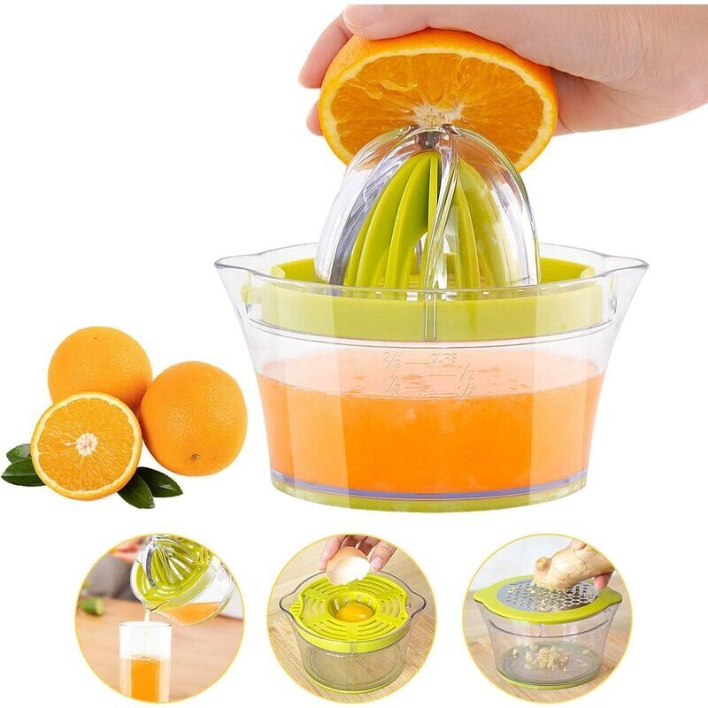 immagine 0 del prodotto spremiagrumi manuale 4 in 1 400 ml con contenitore plastica spremiagrumi