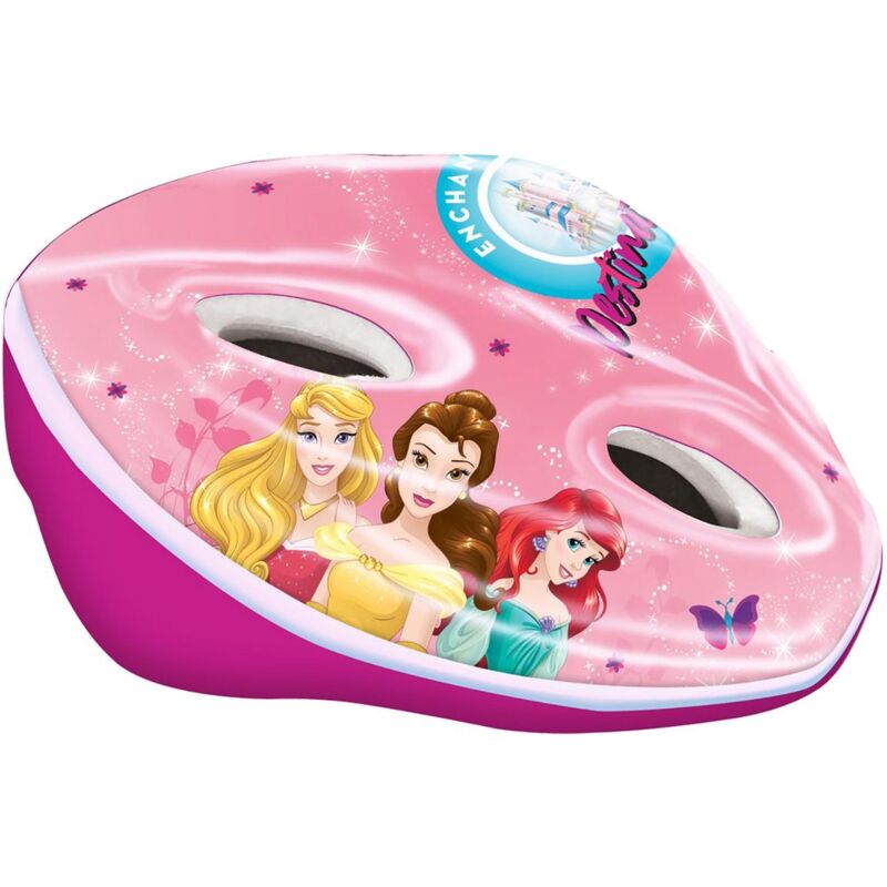 foto del prodotto disney princess casco easy disney principesse da bicicletta per bambina con fori di aerazione, regolazione a ghiera e cinturini di fissaggio.