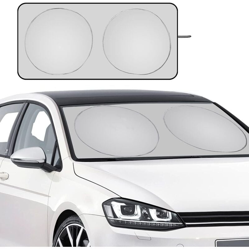 foto del prodotto zvd tendina parasole anti uv pieghevole per parabrezza anteriore 150 x 70 cm tendine parasole universali per auto tendine parasole interne