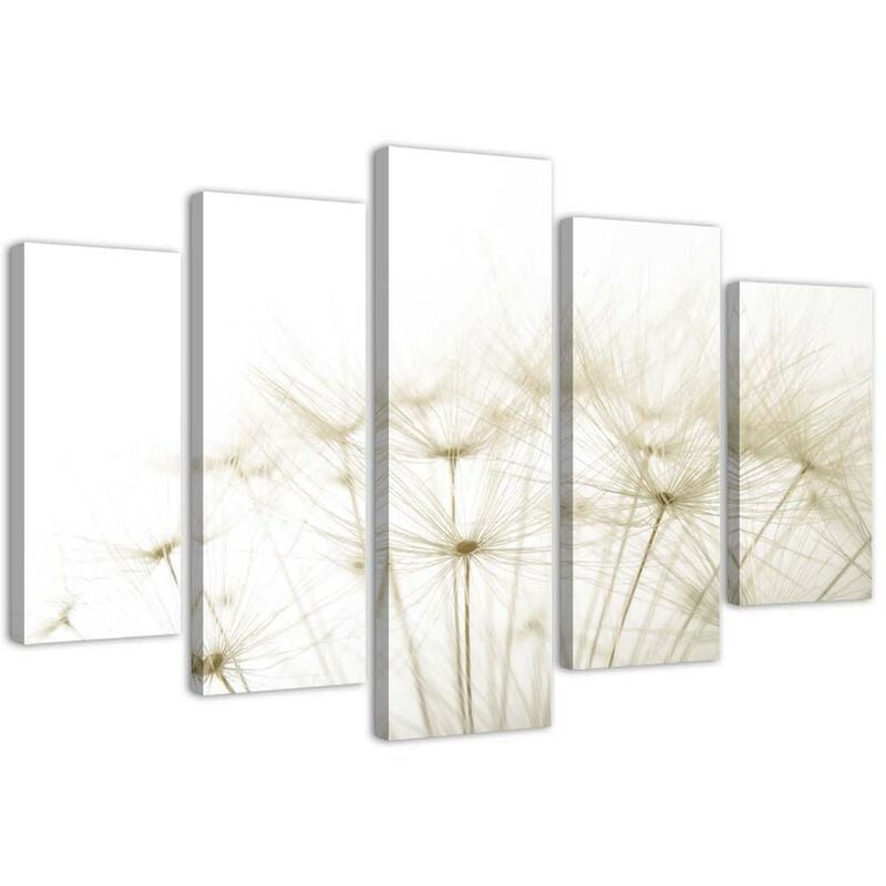 foto del prodotto gbshop quadri quadro 5 pezzi stampa su tela fiore soffiante natura 200x100