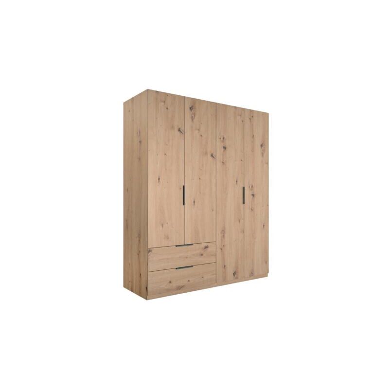 foto del prodotto kit armadio 4 ante 2 cassetti cm.162x58x200h rovere artisan