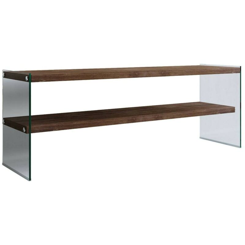 foto del prodotto mobile porta tv italia, credenza da soggiorno, armadio basso per tv, base parete attrezzata, 120x35h45 cm, noce scuro dmora